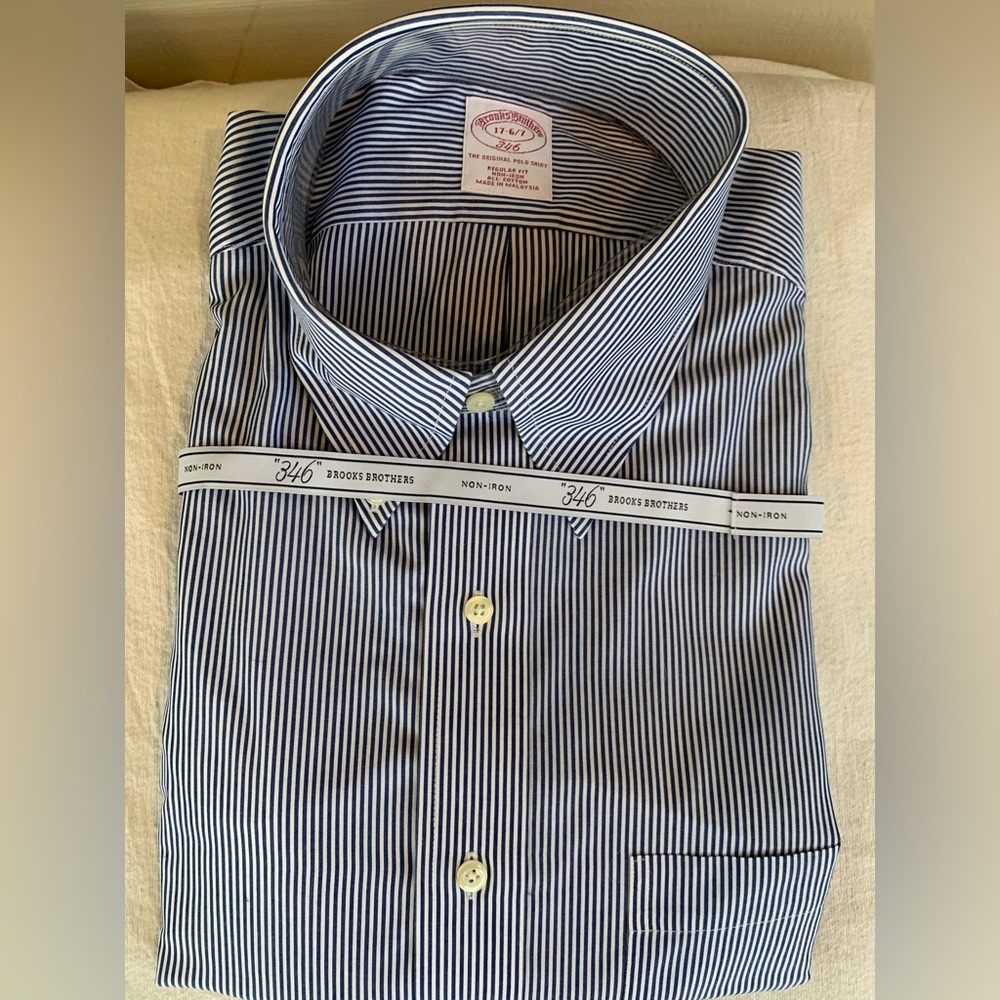 Brooks Brothers button down blue stripe